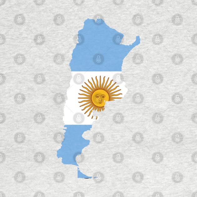Argentina Map Flag by Historia